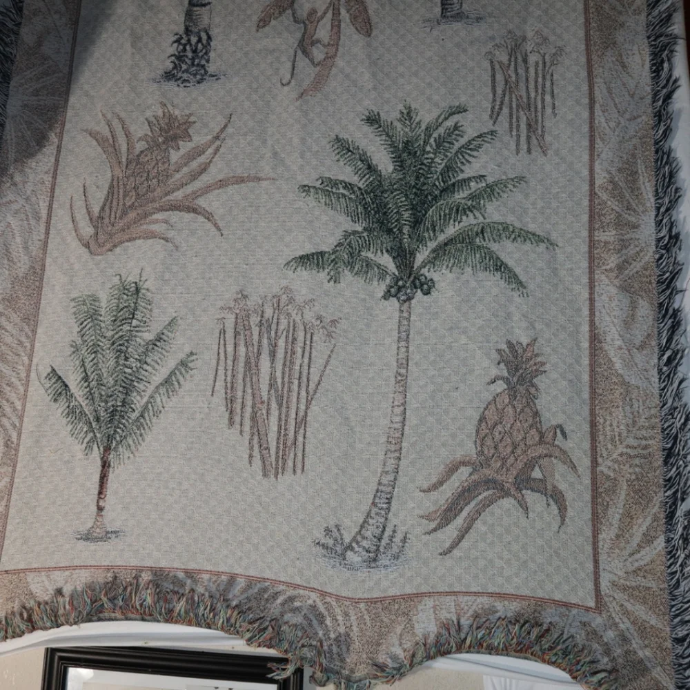 Palm Trees and Pineapples Tapestry‎ Throw